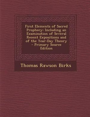 Couverture_First Elements of Sacred Prophecy