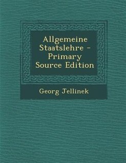 Front cover_Allgemeine Staatslehre