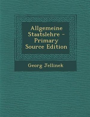 Front cover_Allgemeine Staatslehre