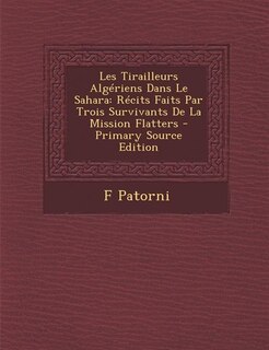 Front cover_Les Tirailleurs Algériens Dans Le Sahara