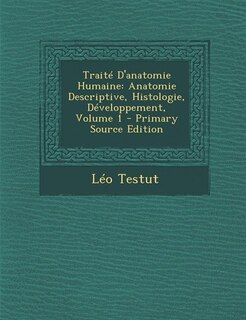 Front cover_Traité D'anatomie Humaine