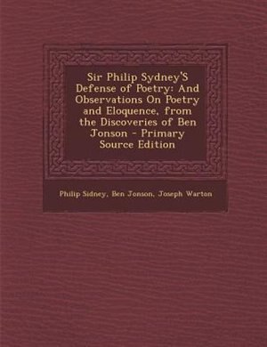 Front cover_Sir Philip Sydney'S Defense of Poetry