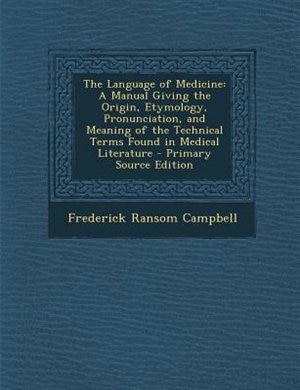 Front cover_The Language of Medicine