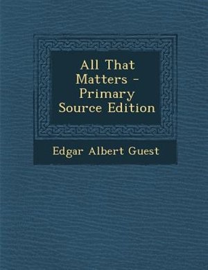 Couverture_All That Matters - Primary Source Edition