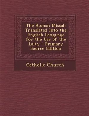 Front cover_The Roman Missal