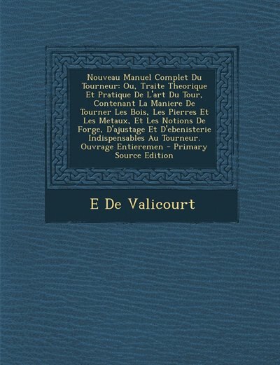 Front cover_Nouveau Manuel Complet Du Tourneur