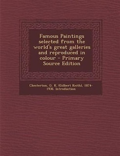 Couverture_Famous Paintings Selected From the World's Great Galleries