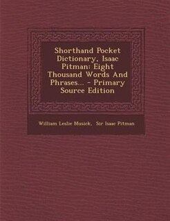 Front cover_Shorthand Pocket Dictionary, Isaac Pitman