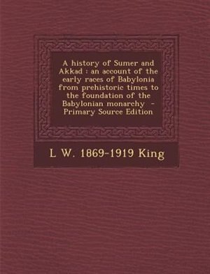 Front cover_A history of Sumer and Akkad