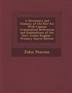 Front cover_A Dictionary and Glossary of the Kor-Ân