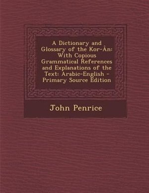 Front cover_A Dictionary and Glossary of the Kor-Ân