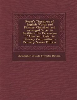Couverture_Roget's Thesaurus of English Words and Phrases