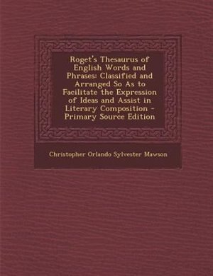 Couverture_Roget's Thesaurus of English Words and Phrases
