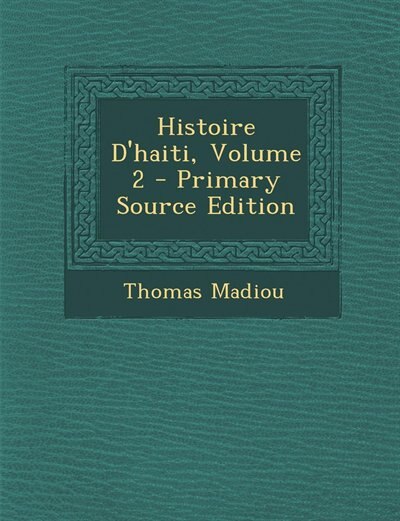 Front cover_Histoire D'haiti, Volume 2