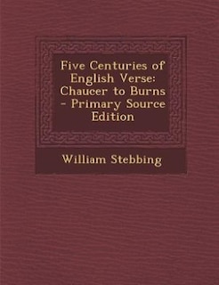 Couverture_Five Centuries of English Verse