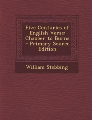Couverture_Five Centuries of English Verse