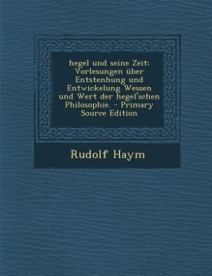 Front cover_hegel und seine Zeit
