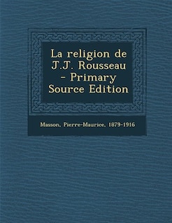 Front cover_La religion de J.J. Rousseau