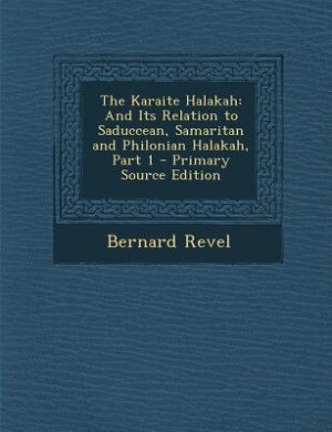 Front cover_The Karaite Halakah