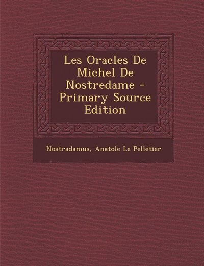 Front cover_Les Oracles De Michel De Nostredame