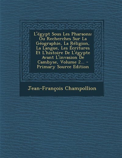 Couverture_L'égypt Sous Les Pharaons
