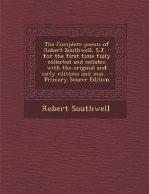 Couverture_The Complete poems of Robert Southwell, S.J.