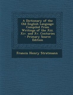 Front cover_A Dictionary of the Old English Language
