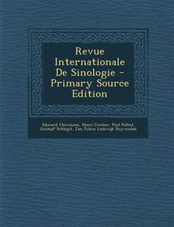 Front cover_Revue Internationale De Sinologie - Primary Source Edition