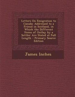 Couverture_Letters On Emigration to Canada
