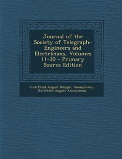 Front cover_Journal of the Society of Telegraph-Engineers and Electricians, Volumes 11-30