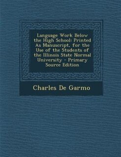 Couverture_Language Work Below the High School