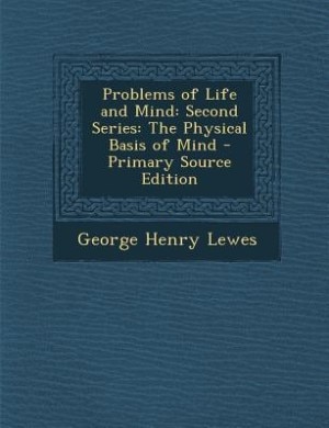Couverture_Problems of Life and Mind