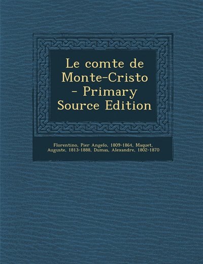 Front cover_Le comte de Monte-Cristo - Primary Source Edition
