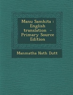 Front cover_Manu Samhita