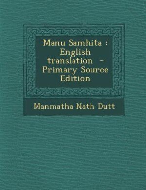 Front cover_Manu Samhita