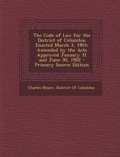 Couverture_The Code of Law for the District of Columbia