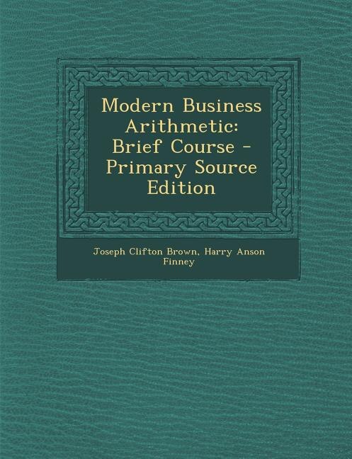 Front cover_Modern Business Arithmetic