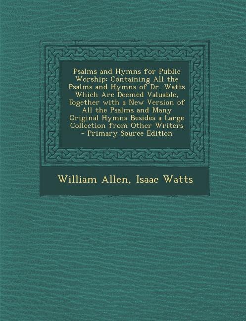 Front cover_Psalms and Hymns for Public Worship