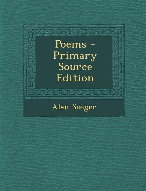 Front cover_Poems - Primary Source Edition