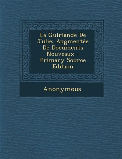 Front cover_La Guirlande De Julie