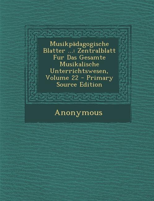 Front cover_Musikpädagogische Blatter ...