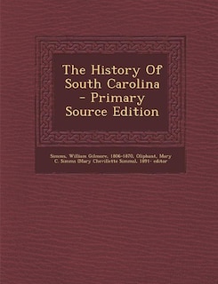 Front cover_The History Of South Carolina