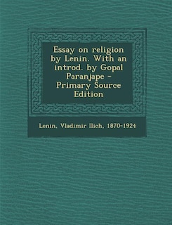 Couverture_Essay on religion by Lenin. With an introd. by Gopal Paranjape