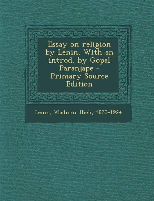 Couverture_Essay on religion by Lenin. With an introd. by Gopal Paranjape