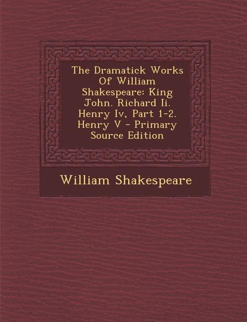 Couverture_The Dramatick Works Of William Shakespeare