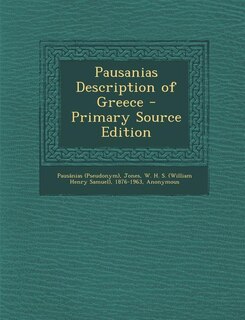Front cover_Pausanias Description of Greece - Primary Source Edition