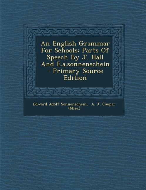 Front cover_An English Grammar For Schools