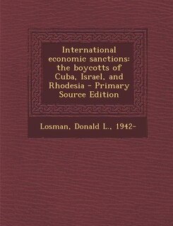 Front cover_International economic sanctions