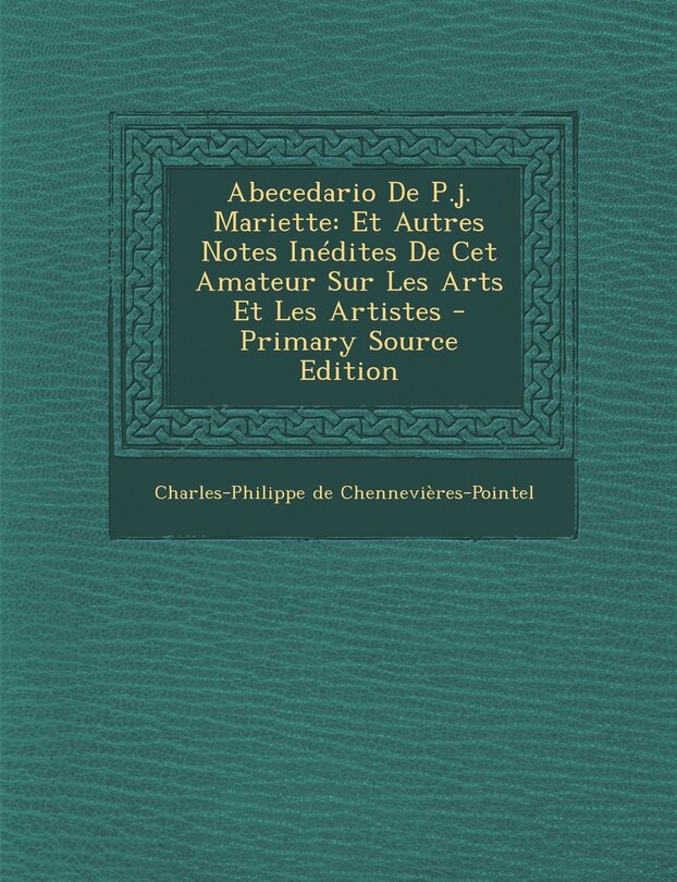 Front cover_Abecedario De P.j. Mariette