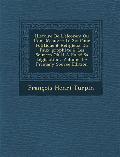 Front cover_Histoire De L'alcoran